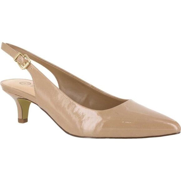 Bella Vita Shoes - Bella Vita Tan Heels with Pointed Toe and Adjustable Slingback